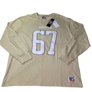 NFL New Orleans Saints Gold Core Team 97 Staple Long Sleeve Shirt Size XL NWT